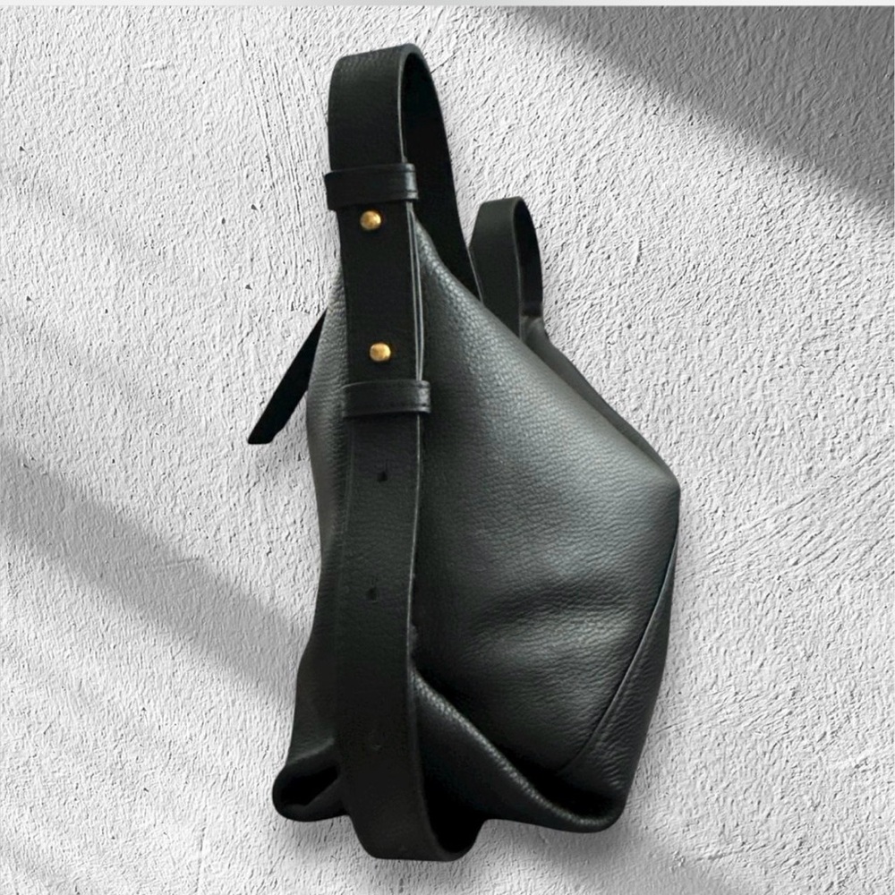 NWOT rag & bone Black Pebbled Leather Hobo Shoulder Bag - Picture 6 of 9